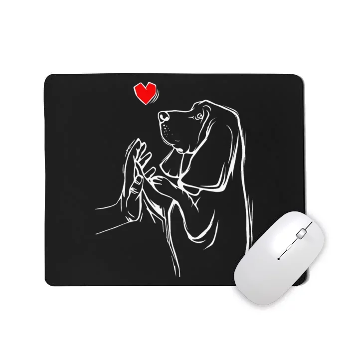 Basset Hound Love Dog Mousepad