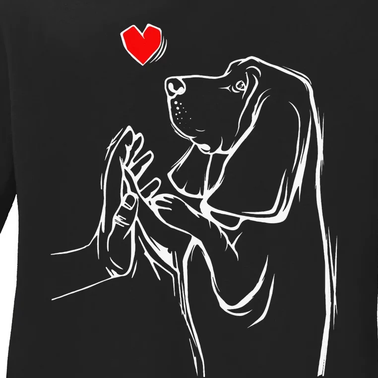 Basset Hound Love Dog Ladies Long Sleeve Shirt