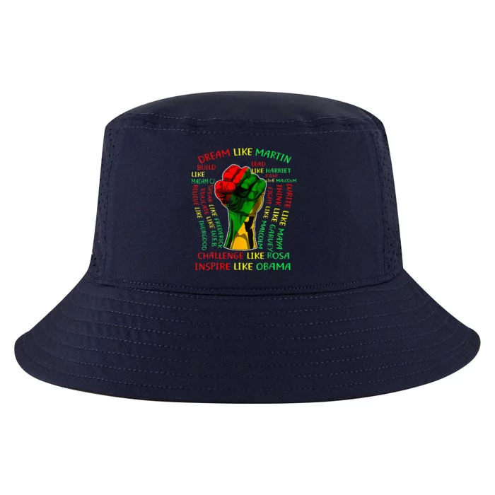 Black History Leaders Fist Hand Juneteenth African American Cool Comfort Performance Bucket Hat