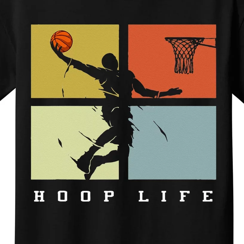 Basketball Hoop Life Player Retro Gift Kids T-Shirt