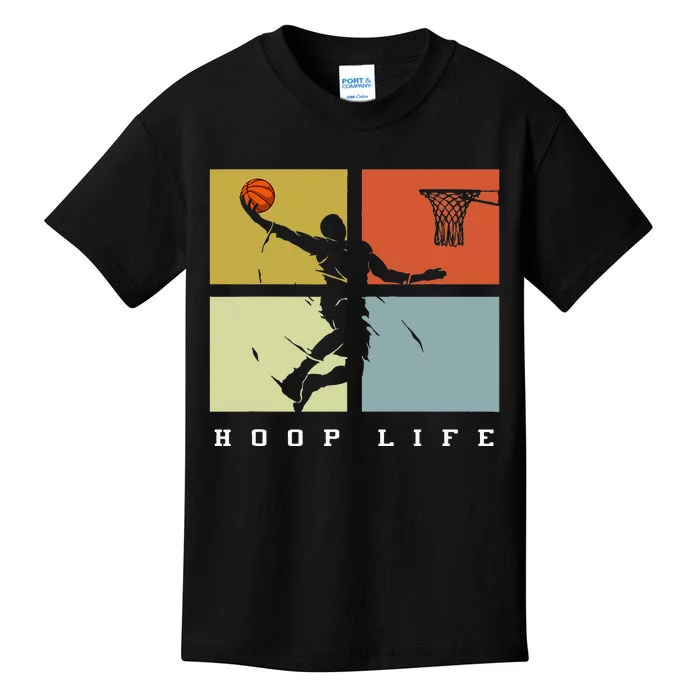 Basketball Hoop Life Player Retro Gift Kids T-Shirt