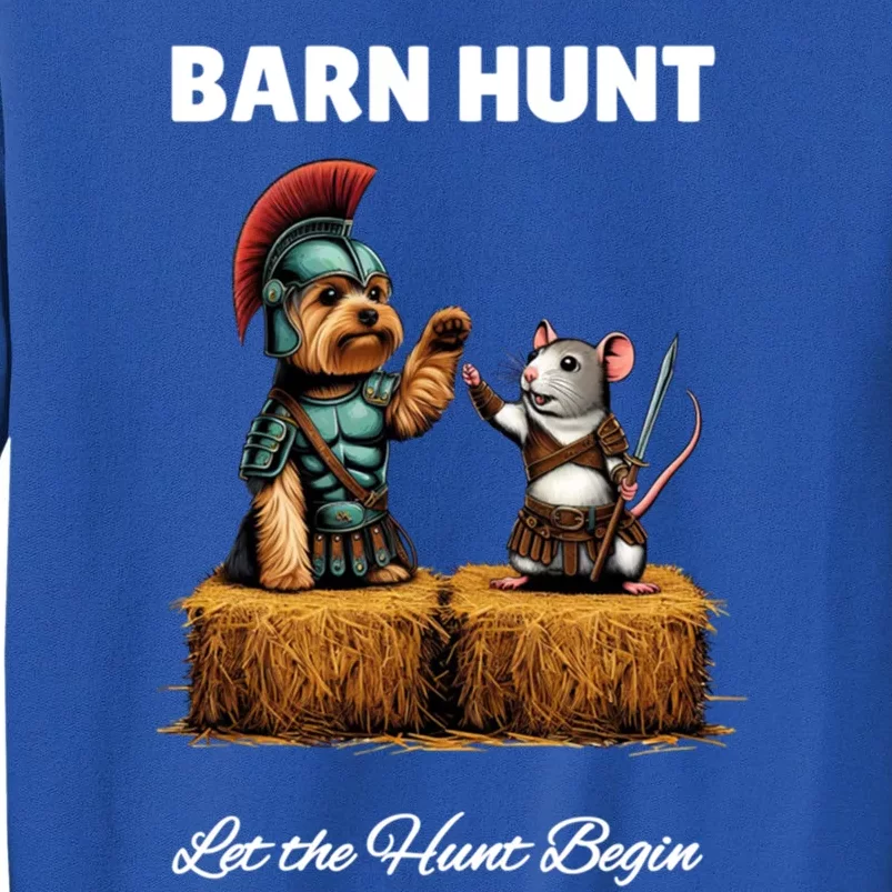 Barn Hunt Lover Cute Warrior Rat And Yorkshire Terrier Dog Gift Tall Sweatshirt