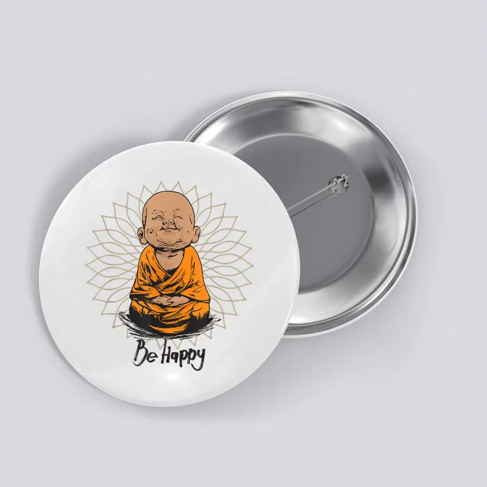 Ba Happy Little Happy Buddha Peaceful Button