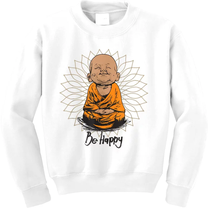 Ba Happy Little Happy Buddha Peaceful Kids Sweatshirt