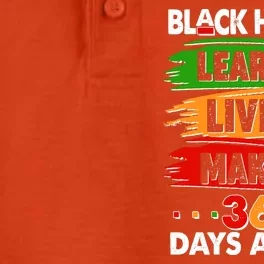 Black History Learn Live Make It 365 Days A Year Dry Zone Grid Performance Polo