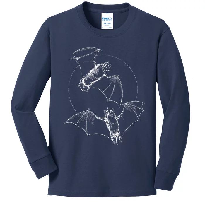 Bat Halloween Lover Gift Spooky Bat Cool Goth Bats Kids Long Sleeve Shirt