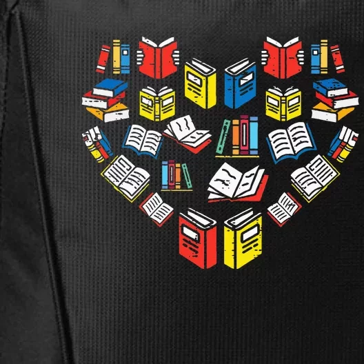 Books Heart Love Reading Teacher Librarian Bookworm Women City Backpack