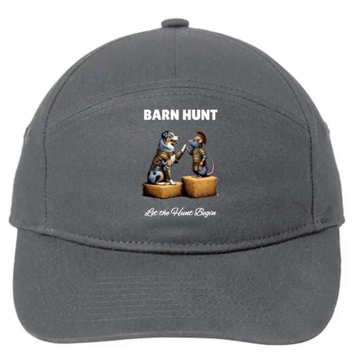 Barn Hunt Lover Cute Warrior Rat And Blue Merle Aussie Dog Cute Gift 7-Panel Snapback Hat