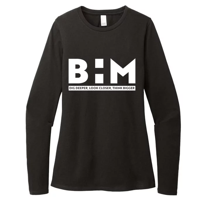 BHM Black History Month Dig Deeper Look Closer Think Bigger Womens CVC Long Sleeve Shirt