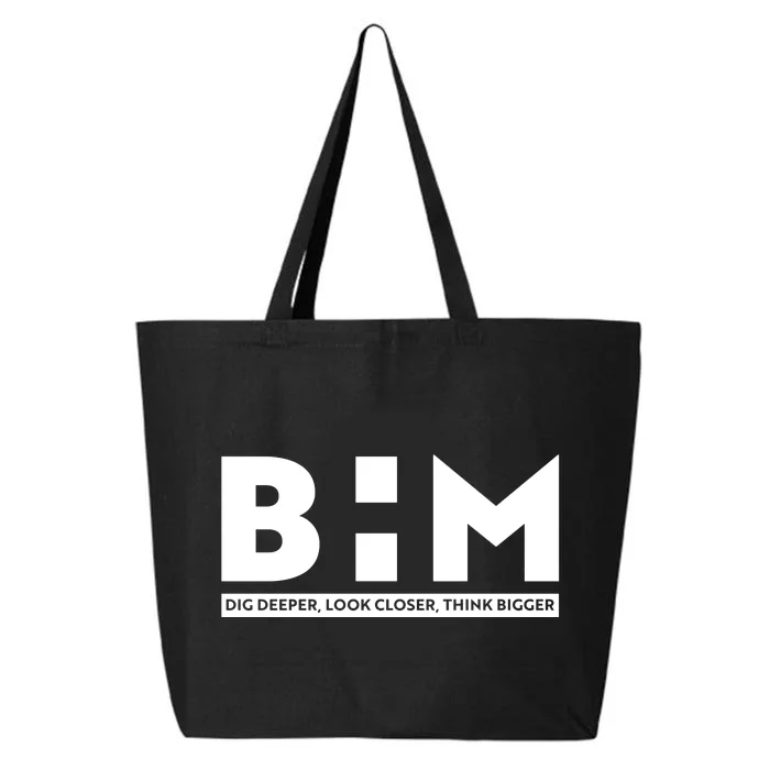 BHM Black History Month Dig Deeper Look Closer Think Bigger 25L Jumbo Tote