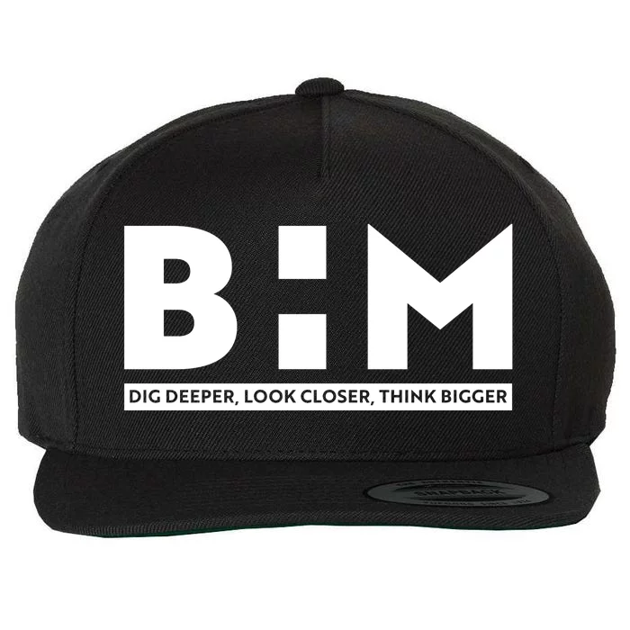 BHM Black History Month Dig Deeper Look Closer Think Bigger Wool Snapback Cap