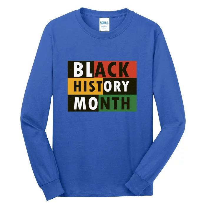 Black History Month Red Green Yellow Black Gift Tall Long Sleeve T-Shirt