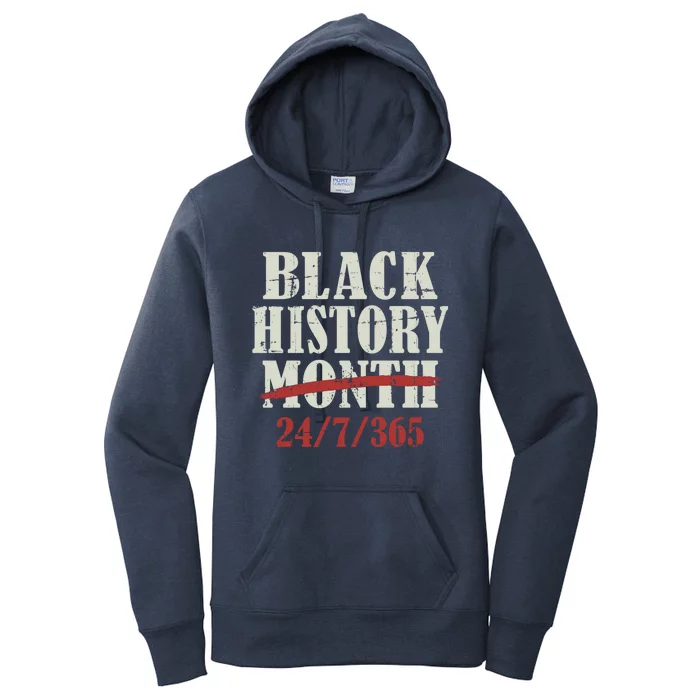 Black History Month 24/7/365 For Proud African Freedom Cute Gift Women's Pullover Hoodie