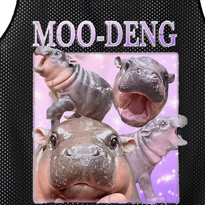 Baby Hippo Moo Deng Baby Hippo Moodeng Mesh Reversible Basketball Jersey Tank