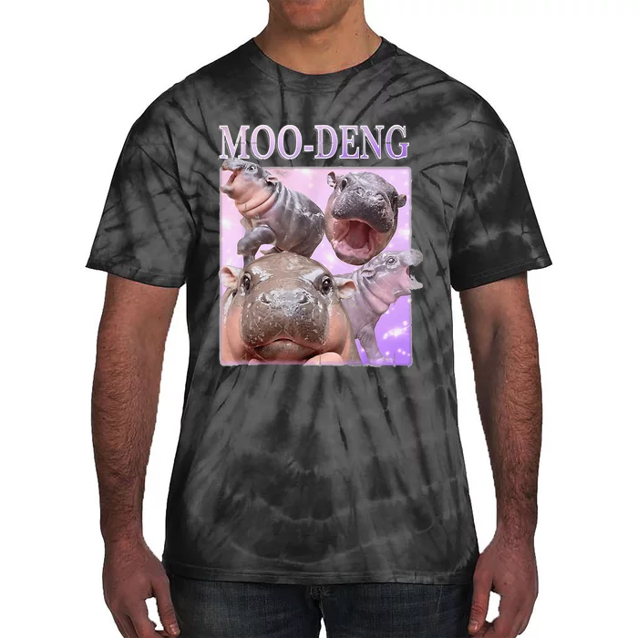 Baby Hippo Moo Deng Baby Hippo Moodeng Tie-Dye T-Shirt