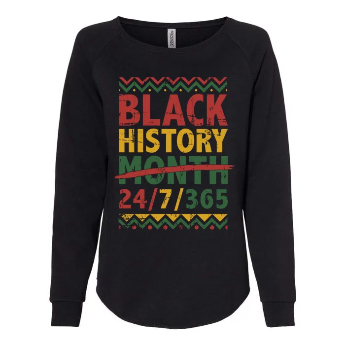 Black History Month 24/7/365 With African Flag Gift Womens California Wash Sweatshirt