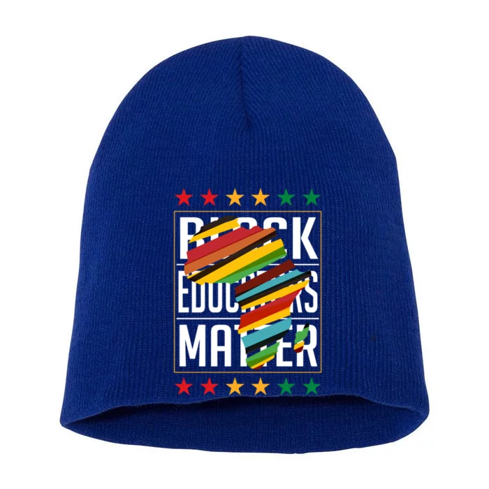 Black History Month Gift Supportive Black Educators Matter Gift Short Acrylic Beanie