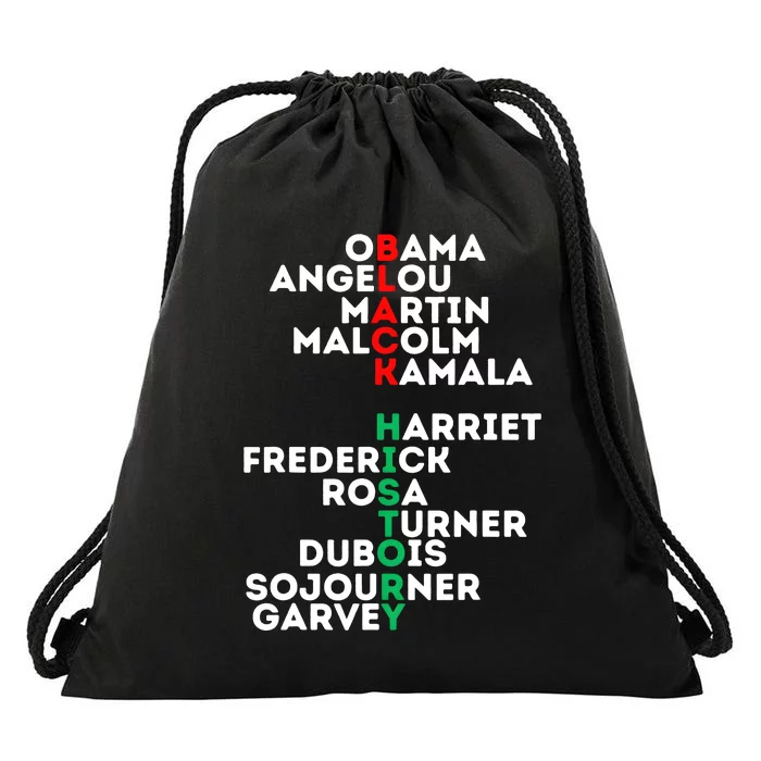 Black History Month African American Love Men Women Unity Drawstring Bag