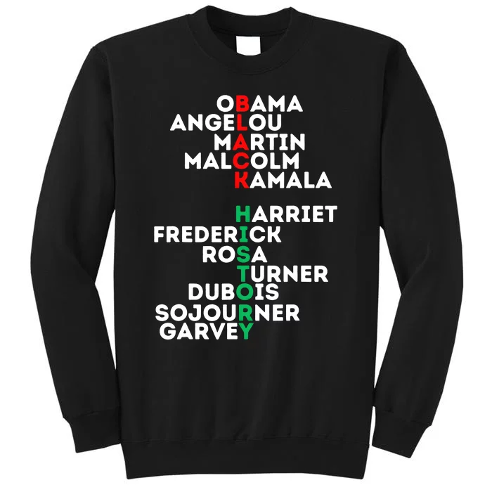 Black History Month African American Love Men Women Unity Tall Sweatshirt