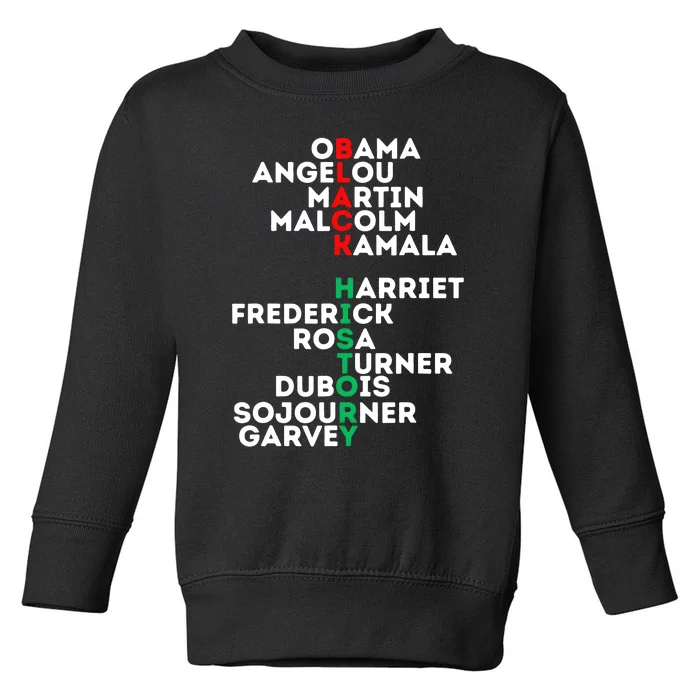 Black History Month African American Love Men Women Unity Toddler Sweatshirt