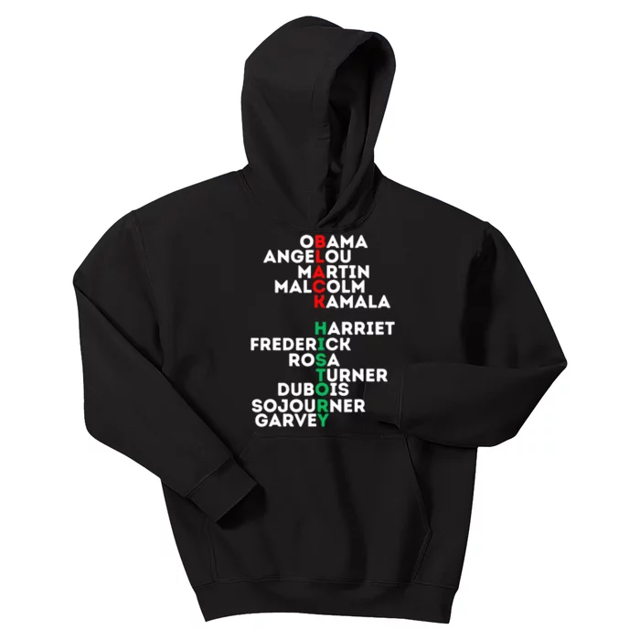 Black History Month African American Love Men Women Unity Kids Hoodie