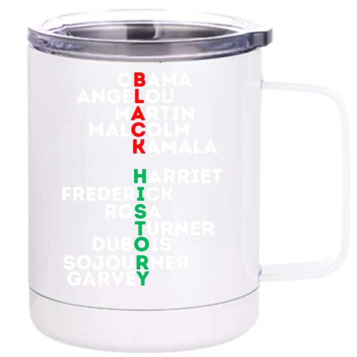 Black History Month African American Love Men Women Unity Front & Back 12oz Stainless Steel Tumbler Cup