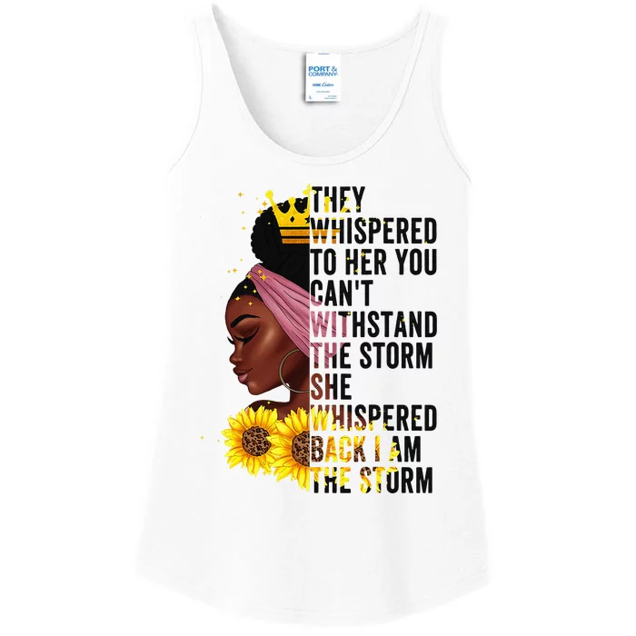 Black History Month  African Afro I Am The Storm Queen Ladies Essential Tank