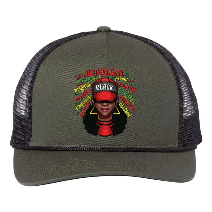 Black History Month Retro Rope Trucker Hat Cap