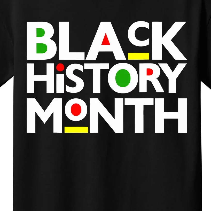 Black History Month Melanin Family Dad Mom Boy Girl Kids T-Shirt