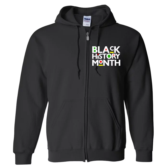 Black History Month Melanin Family Dad Mom Boy Girl Full Zip Hoodie