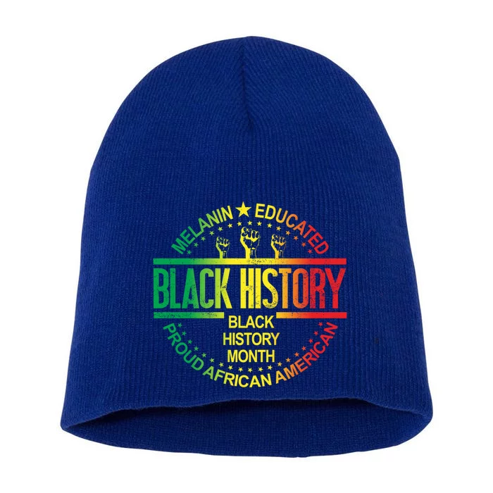 Black History Month African American Support Black History Gift Short Acrylic Beanie