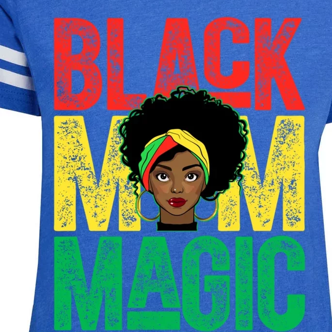 Black History Month Black Mom Magic Melanin African Cool Gift Enza Ladies Jersey Football T-Shirt