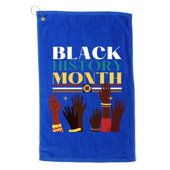 Black History Month Pride In African Heritage Equality Civil Gift Platinum Collection Golf Towel