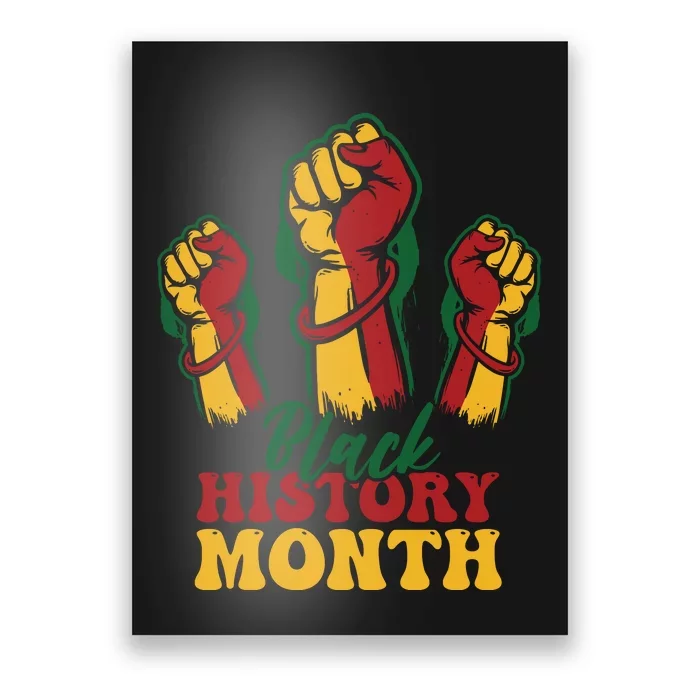 Black History Month Black Fist For Women Poster