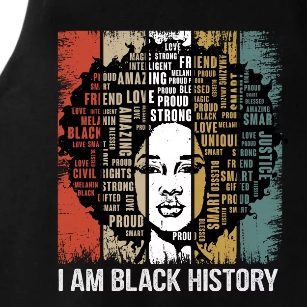 Black History Month. I Am Black History Ladies Tri-Blend Wicking Tank