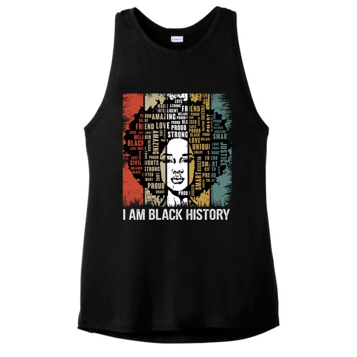 Black History Month. I Am Black History Ladies Tri-Blend Wicking Tank