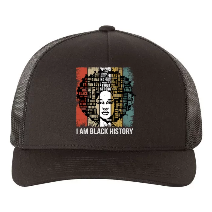 Black History Month. I Am Black History Yupoong Adult 5-Panel Trucker Hat