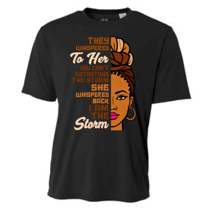 Black History Month Juneteenth I Am The Storm Melanin Gift Cooling Performance Crew T-Shirt