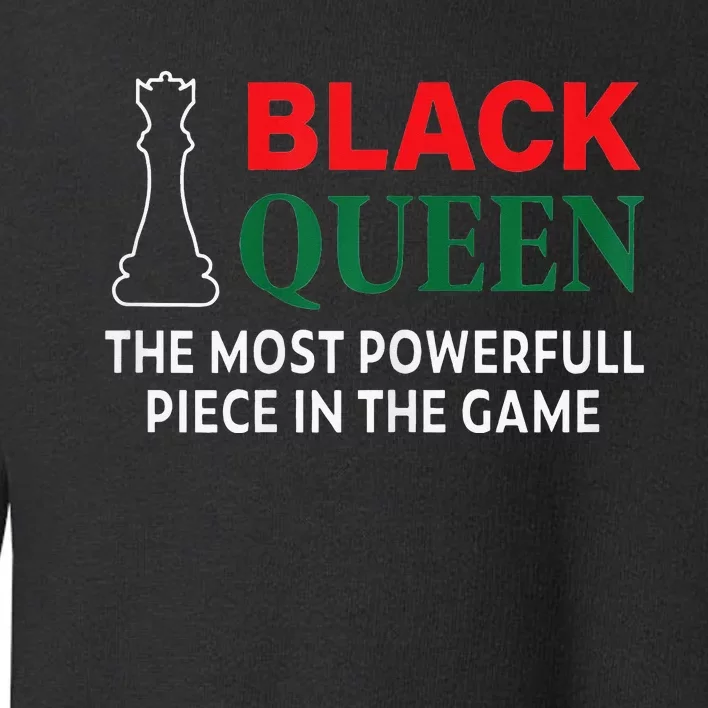 Black History Month Proud African Pride Black Queen Toddler Sweatshirt