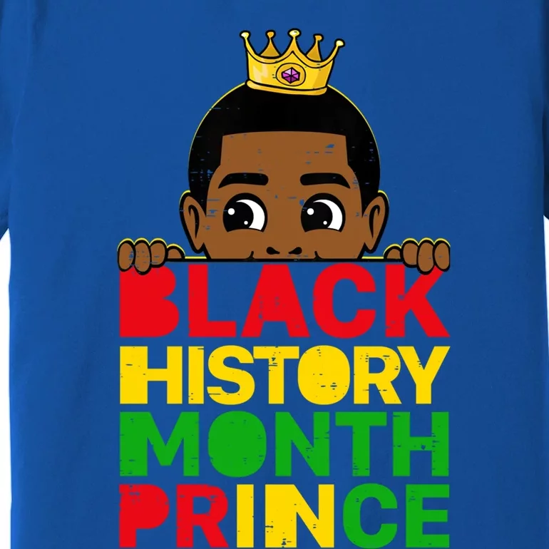 Black History Month Prince African Melanin Sons Gift Premium T-Shirt