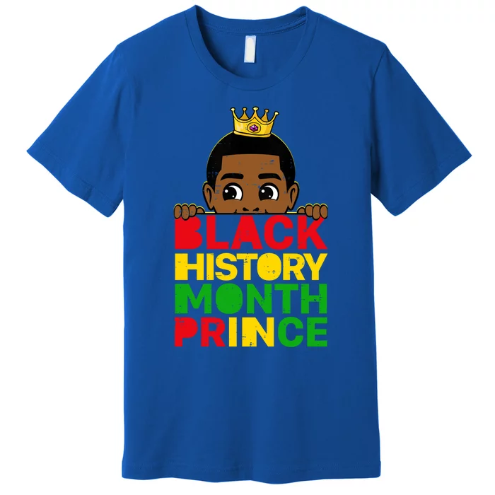 Black History Month Prince African Melanin Sons Gift Premium T-Shirt