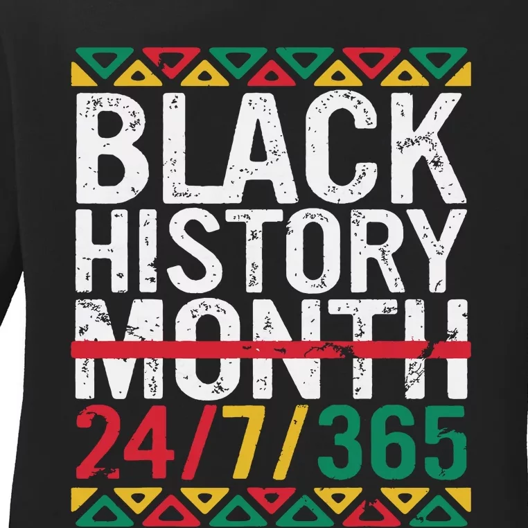 Black History Month 247365 Gift Pride African American Ladies Long Sleeve Shirt