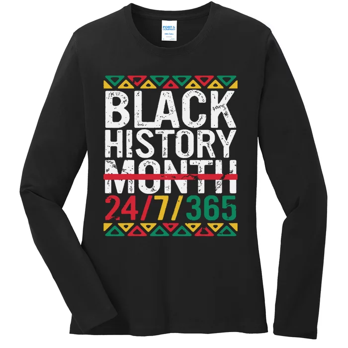 Black History Month 247365 Gift Pride African American Ladies Long Sleeve Shirt