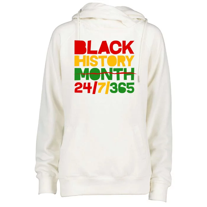 Black History Month 24 7 365 Womens Funnel Neck Pullover Hood