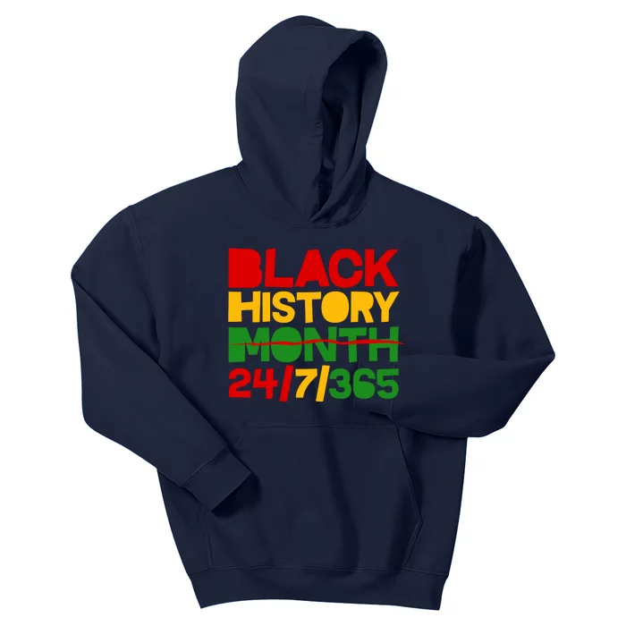 Black History Month 24 7 365 Kids Hoodie