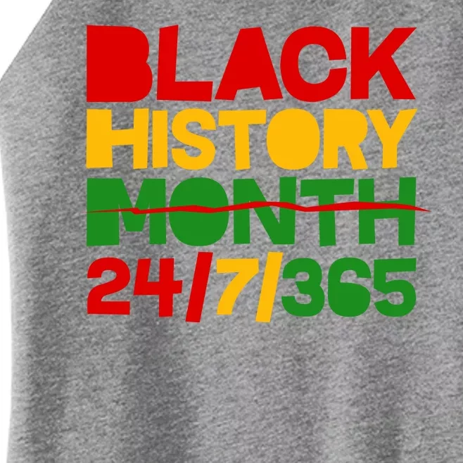 Black History Month 24 7 365 Women’s Perfect Tri Rocker Tank