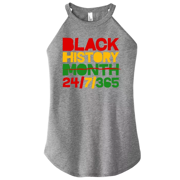 Black History Month 24 7 365 Women’s Perfect Tri Rocker Tank