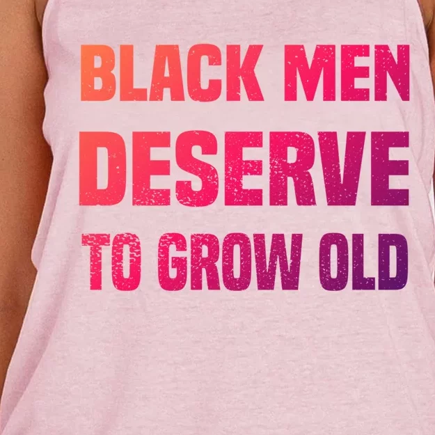 Black History Month Black Deserve To Grow Old Great Gift Women's Knotted Racerback Tank