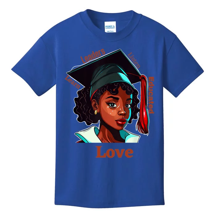 Black History Month Black Educated Leaders Valentines Day Gift Kids T-Shirt