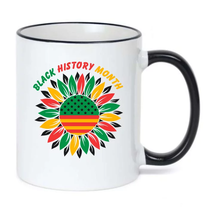 Black History Month Sunflower Flag Black Color Changing Mug